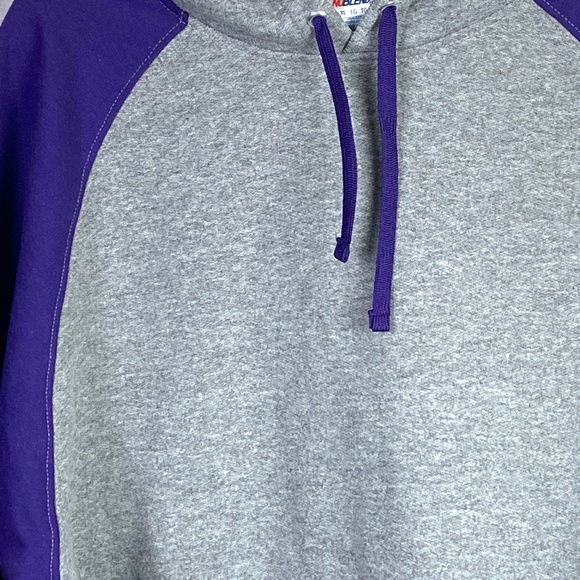 NWOT Jerzees NuBlend Colorblock Raglan Hoodie - Picture 5 of 11